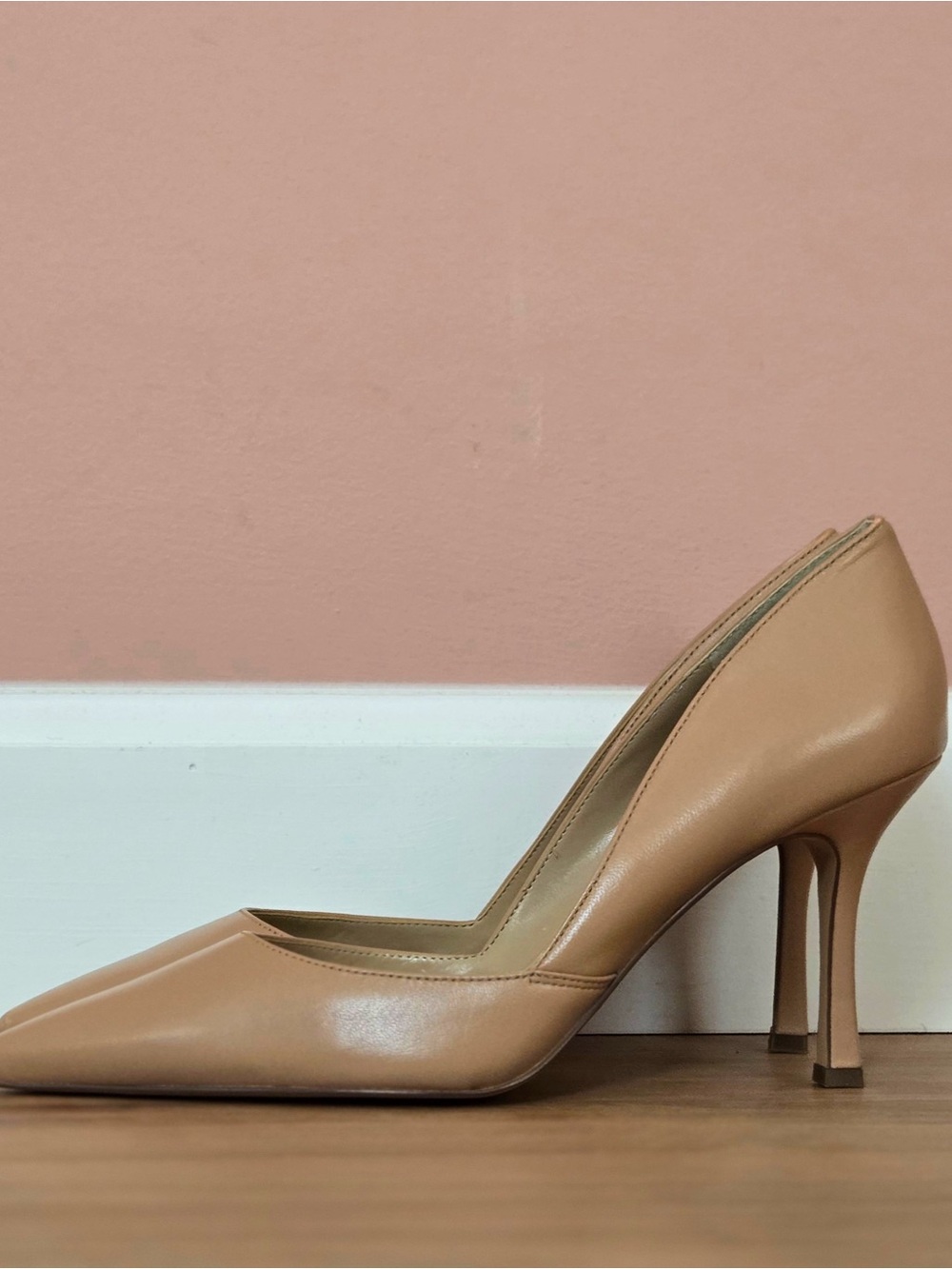 ann taylor | azra leather pump | desert sand | nude | pointed toe | us 9.5